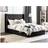 Beliani Ottoman Velvet Lubbon 180 x 200 cm Black Frame Bed