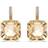 Swarovski Millenia Yellow Gold Tone Crystal Drop Earrings - Brown