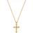 Nialaya Men's Gold Necklace With Crucifix Pendant - Guld