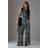 Warehouse Petite Snake Sequin Cowl Neck Drop Waist Jumpsuit - Green