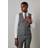 Burton Mens Mid Grey Tonal Check Waistcoat