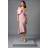 Coast Satin Sleeve Scuba Midi Dress - Pink