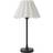 ValueLights Maeve Scallop Pleated Black Bobbin Table Lamp