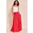 PrettyLittleThing Textured Drop Waist Lightweight Maxi Skirt - Red