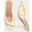 PrettyLittleThing Pu Point Toe Twist Strap High Heeled Mules - Butter Yellow