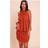 PrettyLittleThing Petite Burnt Ruched Sheer Chiffon Mini Dress - Orange