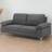Kosy Koala Modern Three Grey Fabric Sofa 3 Seater