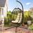 OutSunny Rattan Hanging Egg Chair with Stand 188 x 104 x 122 cm