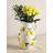 Hestia White Jug With Lemons 25 cm Vase
