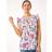 Roman Floral Print Pintuck Frill Blouse - Pink