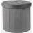 OHS Foldable Round Storage Charcoal Foot Stool 42cm