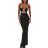 Shein Women's Sexy Hollow-Out Bandeau Starfish Metal Decor Bodycon Maxi Dress, Long Backless Y2K Elegant Evening Party Wedding Guest Cocktail Gown, Classy Cut Hollow Out Dresses, Spring Summer Fall