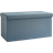 Dunelm Faux Linen Pacific Blue Storage Bench 76x38cm
