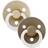 Bibs Colour Glow Round Latex Pacifier Size 1 2-pack Vanilla/Dark Oak