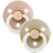 Bibs Colour Glow Round Pacifier Latex Size 1 2-pack Vanilla/Blush