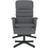 vidaXL Recliner Chair with Footstool Grey Fåtölj 104.5cm