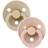 Bibs Colour Rund Napp Latex Str 1 2-pak Vanilla/Blush