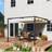 OutSunny Outdoor Pergola 3 x 3m Canopy with Retractable Canopy