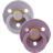 Bibs Colour Round Pacifier Latex Size 1 2-pack Fossil Grey/Mauve