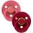 Bibs Colour Round Pacifier Latex Size 1 2-pack Coral/Ruby