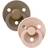 Bibs Colour Round Pacifier Latex Size 1 2-pack Dark Oak/Blush