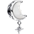 Pandora Moon and North Star Charm - Silver//White/Transparent