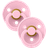 Bibs Colour Round Pacifier Latex Size 1 2-pack Baby Pink