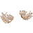 Shein Hihho 2pcs Fashion Personalized Sparkling Micro-Inlaid Zirconia Wheat Ear Stud Earrings For Girls, Dating Gift