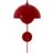 &Tradition Flowerpot VP8 Vermilion Red Vägglampa