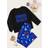 Shein Tween Boy Letter Game Machine Print PJ Set
