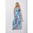 PixieGirl Petite Leaf Print Wide Leg Jumpsuit - Blue