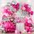 Shein 120Pcs Hot Pink Silver Balloon Arch Kit