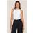 PrettyLittleThing Soft Cotton Racer Sleeveless Bodysuit - White