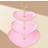 Shein 3-Tier Heart Shaped Pink Cake Stand
