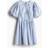 H&M Tie Detail Puff Sleeved Dress - Light Blue