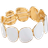 Shein 1pc White Simple & Elegant Bracelet, Unique Design Charming Lady Wrist Band, Suitable For Daily Wear And Gifts
