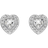 Swarovski Ariana Grande Mixed Cuts Heart Stud Earrings - Silver/Transparent