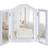 Homcom Triple White Table Mirror 73x53.5cm