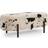 Dunelm Marley Brown/White Pouffe 40cm