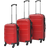 vidaXL Hardcase Trolley Set of 3 - Red