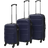vidaXL Hardcase Trolley Set of 3 - Blue