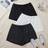 Shein Plus Size Sleep Shorts Set - White/Grey/Black