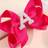 Shein Pearl 26 Letter Fashionable Hot Pink Bow Hair Clip