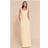 PrettyLittleThing Butter Yellow Tailored Woven Strappy Maxi Dress