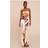PrettyLittleThing Cream Printed Bandeau Maxi Dress - White