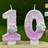 Shein Number 0-9 Pink Cat Paw Birthday Candles