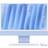 Apple iMac, 24-inch, M4 Chip, 10-core CPU, 10-core GPU, 16GB Unified Memory, 256GB SSD Storage Standard Glass Blue
