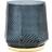 Ivyline Elm Embossed Soft Blue/Gold Candle Holder 20cm