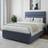 Bedmaster Double Midnight Linen 2 Drawer Divan Base Blue Continental Bed