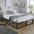 Home Source Small Double Black Metal Platform Frame Bed